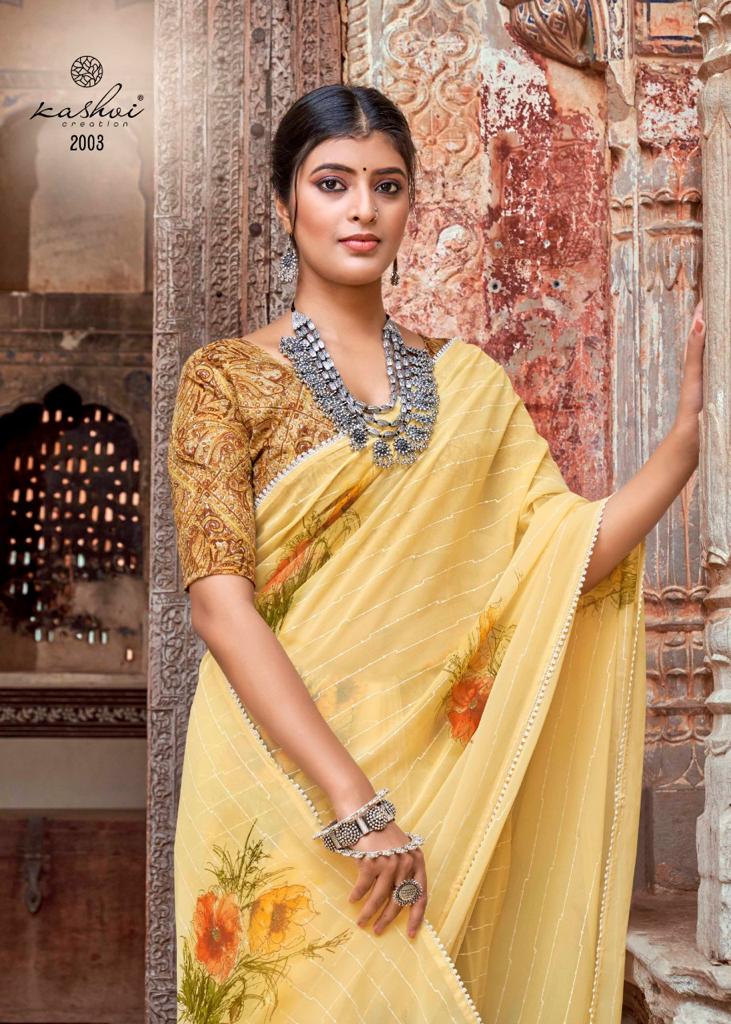 Kashvi Manasthiti Printed Georgette Wholesale Saree Collection 